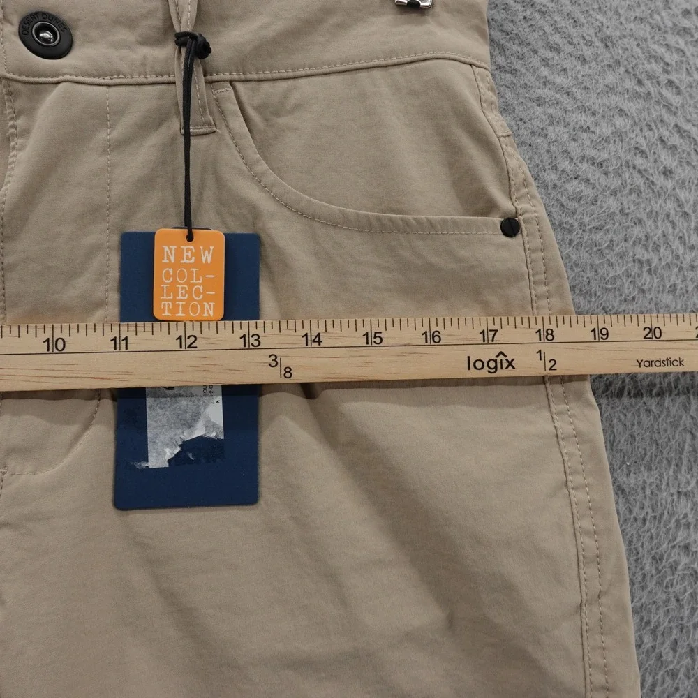 NWT Desert Dunes Performance Chino Shorts 30x8 Brown‎ Mens Flat Front Mid Rise